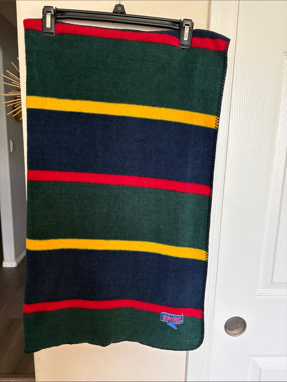 Dunbrooke Sport Striped Fleece in Green, Navy & Red